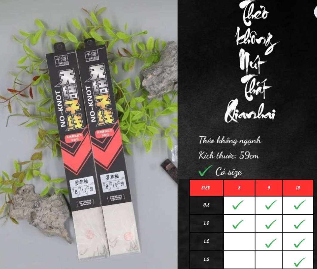 Thẻo sẵn không nút thắt 59CM (5 ĐÔI)