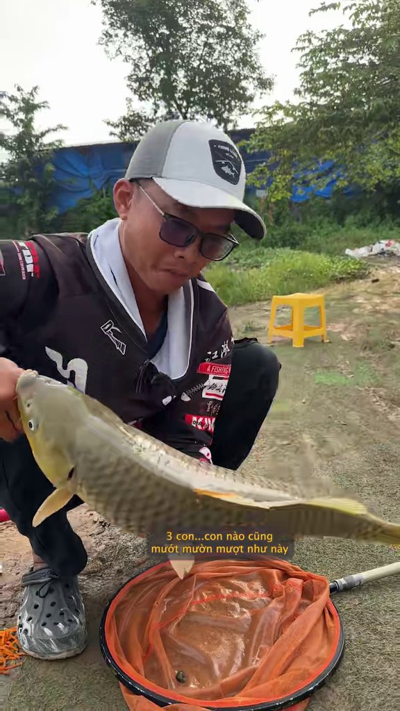 Chép cũ mướt mượt, không mất vảy - Hồ Win Win sale vé 250k: Cao Thiện bắt 9 con chép cũ bằng mồi ốc